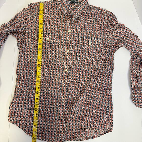 Lauren Jeans Co. Ralph Lauren Vintage Geometric Print Button-Up Shirt - Size M - Picture 7 of 12